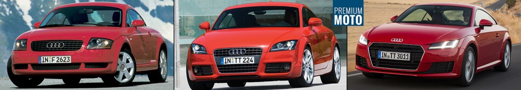 Audi TT trzy generacje przod