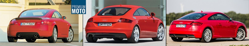 Audi TT trzy generacje porownanie